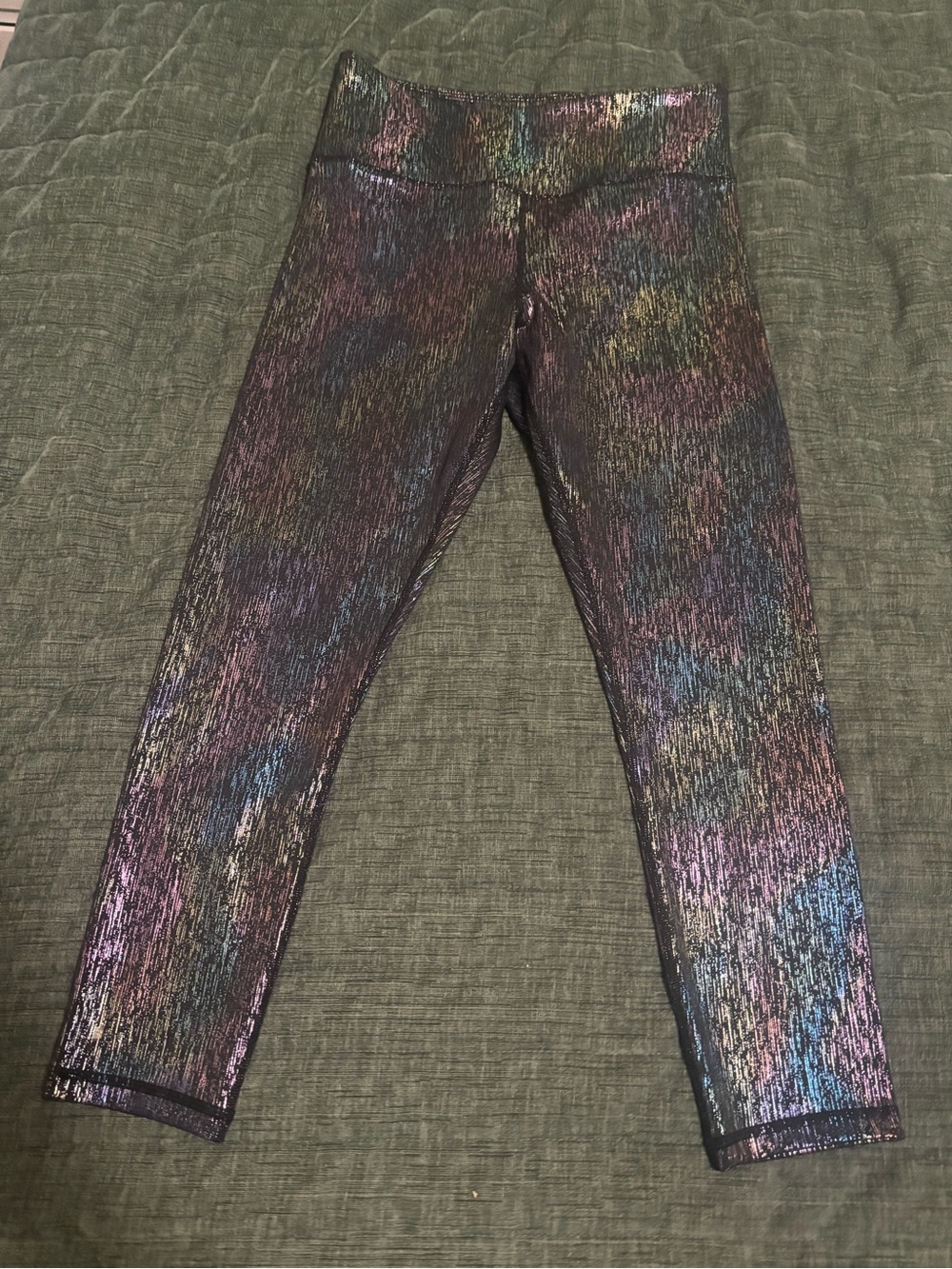 ZYIA Iridescent Multi-Color Metallic Leggings